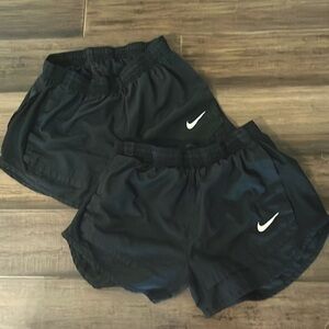 2 pairs of Nike Women's Black Tempo Shorts